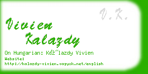 vivien kalazdy business card